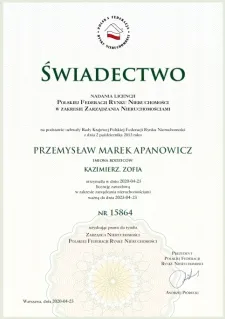Licencja zarządcy nieruchomości